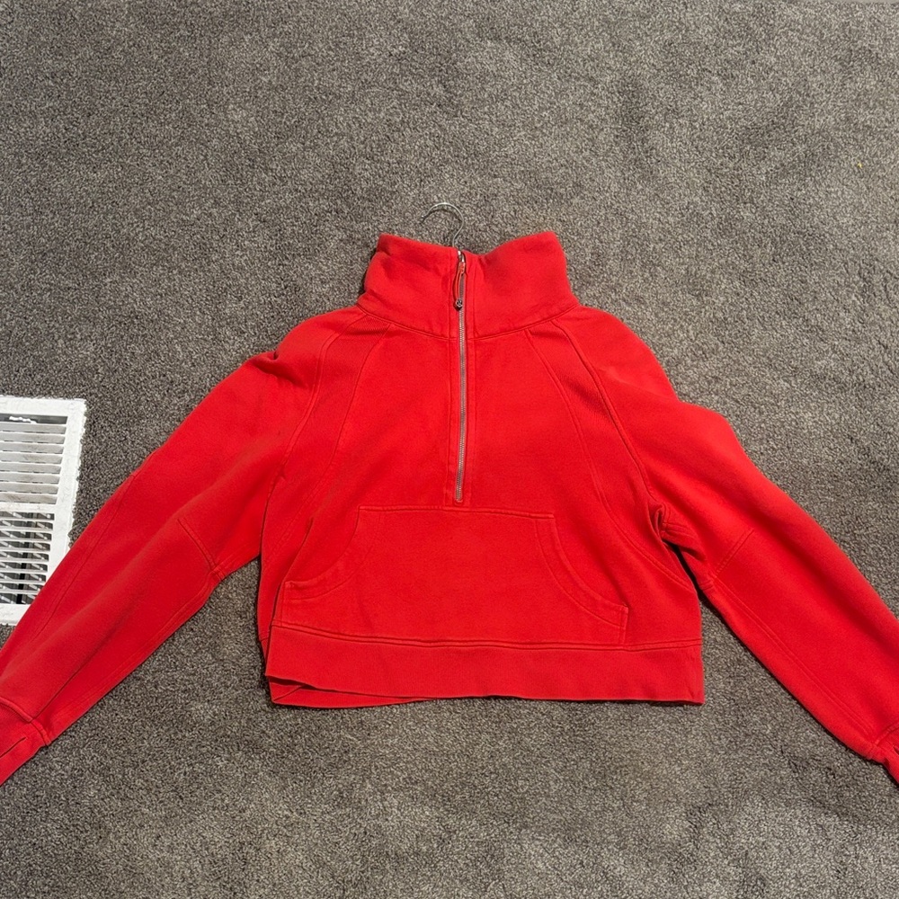 Lululemon Scuba Red Half-Zip Pullover